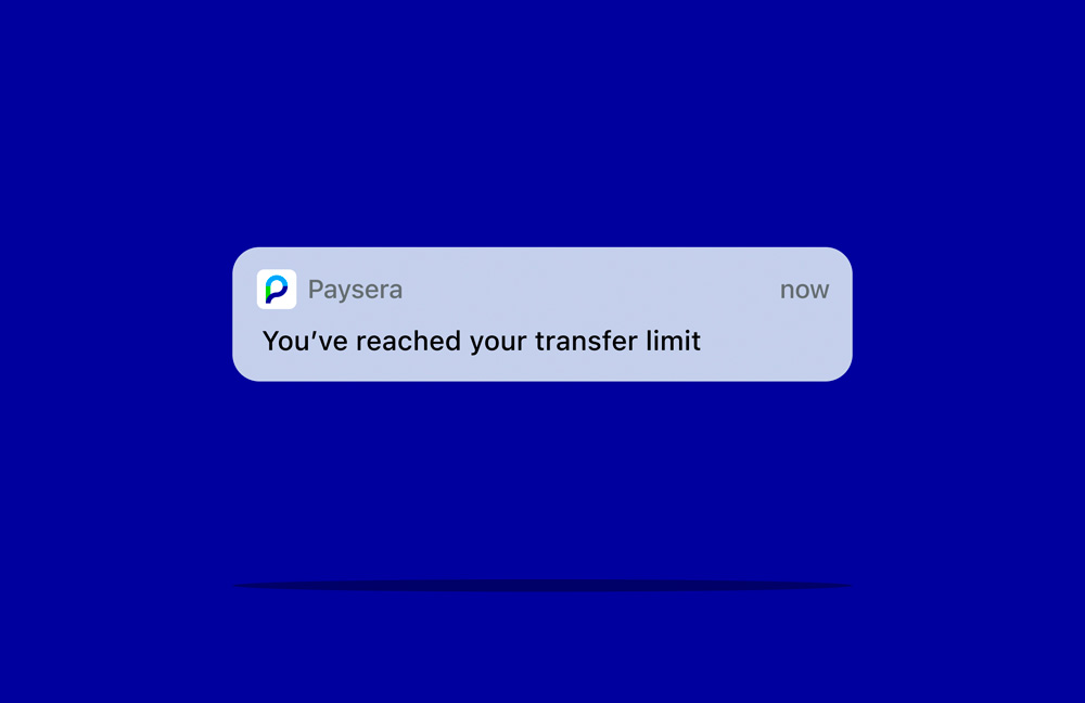 What happens when it says you have reached the transfer limit on